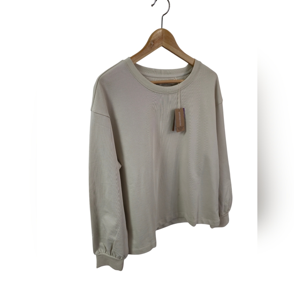 NWT Patagonia Women's Regen Organic Cotton Essential Pullover Beige Size Medium - Picture 3 of 17